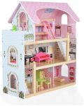 Дървена къща за кукли Moni Toys - Mila, с 16 аксесоара - 5t