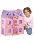 Дървена куклена къща Melissa & Doug - Многоетажна, розова - 4t