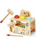 Дървена играчка Tooky Toy - Ксилофон с топки и чукче, Горски свят - 1t