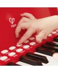 Дървено електронно пиано със столче Hape, червено - 5t