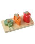 Дървена играчка за сортиране Orange Tree Toys - Зеленчуци - 1t