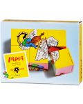Дървени кубчета Pippi - Пипи Дългото чорапче, 6 броя - 1t