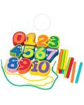Дървен комплект Acool Toy - Цветни цифри и пръчици - 2t
