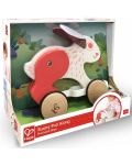 Дървена играчка HaPe International  - Заек на колела - 2t
