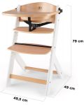 Дървено столче за хранене KinderKraft - Enock, сиво - 11t
