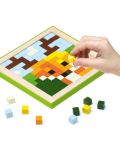 Дървена мозайка с пиксели Cubika - Животни, с 250 кубчета - 3t