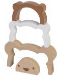 Дървена играчка BamBam - Eco Friendly, Дъга, Мече - 2t