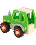 Дървена играчка Small Foot - Трактор, зелен - 2t