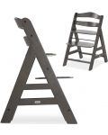 Дървено столче за хранене Hauck - Alpha Plus Select, charcoal - 7t