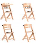 Дървен стол за хранене 2в1 Cangaroo - Nuttle, натурален - 8t