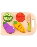 Дървена играчка Tooky Toy - Дъска за рязане, Vegetables - 1t