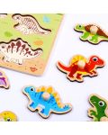 Дървен детски пъзел с дръжки Tooky Toy - Динозаври - 3t