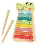 Дървен ксилофон Tooky Toy - Веселият крокодил - 2t