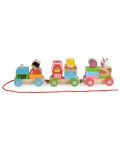 Дървенa играчка Moni Toys - Фермерски влак - 1t