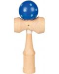 Дървена играчка Goki - Кендама,синя - 2t