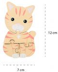 Дървен пъзел Orange Tree Toys - Коте, 4 части - 4t