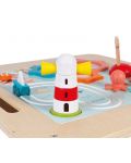 Дървена играчка Janod - Регулируема маса със зони за игра, Морски свят - 6t
