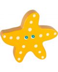 Дървена бебешка дрънкалка Lule Toys - Морска звезда - 1t