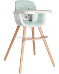 Kikkaboo Дървен стол за хранене Woody Mint - 1t
