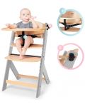 Дървено столче за хранене KinderKraft - Enock, сиво - 6t