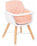 Дървено столче за храненe Kikka Boo - Woody, розово - 5t