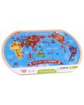 Дървен пъзел Tooky toy - Карта на света - 2t