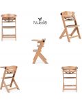 Дървен стол за хранене 2в1 Cangaroo - Nuttle, натурален - 6t