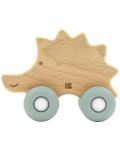 Дървена играчка с чесалка KikkaBoo - Hedgehog, Mint - 1t