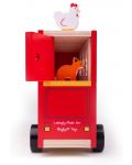 Дървена играчка за сортиране Bigjigs - Автобус с животинчета - 3t