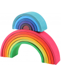 Дървен игрален комплект Smart Baby - Цветна дъга, 12 части - 3t