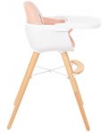 Дървено столче за храненe Kikka Boo - Woody, розово - 3t