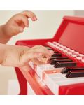 Дървено електронно пиано със столче Hape, червено - 4t