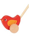 Дървена играчка за бутане Goki - Птиче - 1t