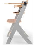 Дървено столче за хранене KinderKraft - Enock, сиво - 3t