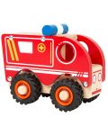 Дървена играчка Small Foot - Линейка, червена - 1t
