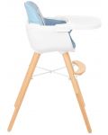 Дървено столче за храненe Kikka Boo - Woody, синьо - 3t