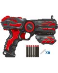 Детски пистолет Red Guns - С пълнител, 6 меки стрели, бинокъл и белезници - 2t