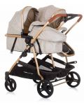 Детска количка за близнаци Chipolino Пясък - Дуо Смарт - 3t