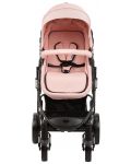 Детска количка 3 в 1 Kikka Boo Beloved - Светлорозова, с кош за количка и столче за кола - 3t