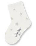 Детски чорапи Sterntaler - На звездички, 15/16 размер, 4-6 месеца, бели - 1t