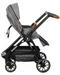 Детска количка Zizito - Barron 3 в 1, сива с черна рамка - 3t