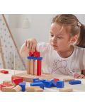 Детска игра с дървени блокове Viga - Изграждане на 3D композиции - 3t