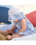 Детска лятна шапка с UV 50+ защита Sterntaler - С цветя, 53 cm, 2-4 години, бяла - 3t