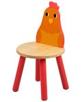 Детско дървено столче Bigjigs - Пиле - 1t