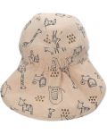 Детска лятна шапка с UV 50+ защита Sterntaler - С животни, 51 cm, 18-24 месеца, бежова - 4t