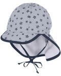 Детска шапка с платка с UV 50+ защита Sterntaler - Със звездички, 49 cm, 12-18 месеца - 1t