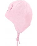 Детска зимна шапка-ушанка Sterntaler - Мече, 45 cm, 6-9 месеца, розова - 2t