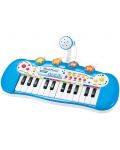 Детска йоника с микрофон My Piano, 24 клавиша, синя - 1t
