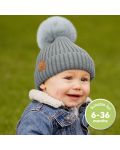 Детска зимна шапка KeaBabies - 6-36 месеца, сива, 2 броя - 2t