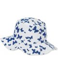 Детска лятна шапка с UV 30+ защита Sterntaler - Пеперуди, 51 cm, 18-24 месеца, бяла - 1t